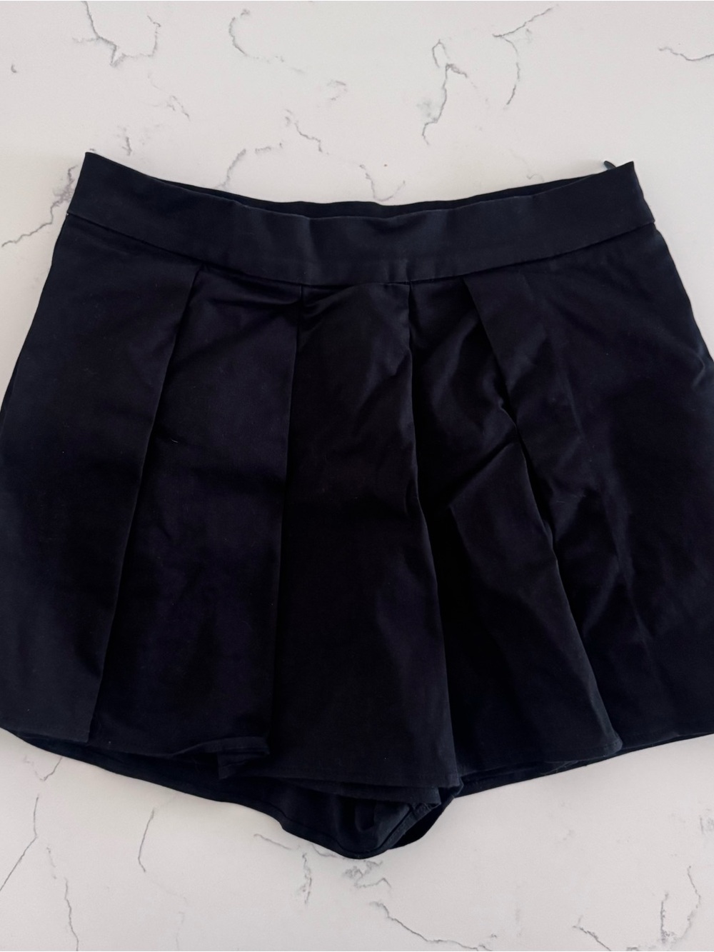 Maeve Pleated Skort Womens US 4 Black Anthropologie Cotton Elastane Side Zip - Picture 6 of 11